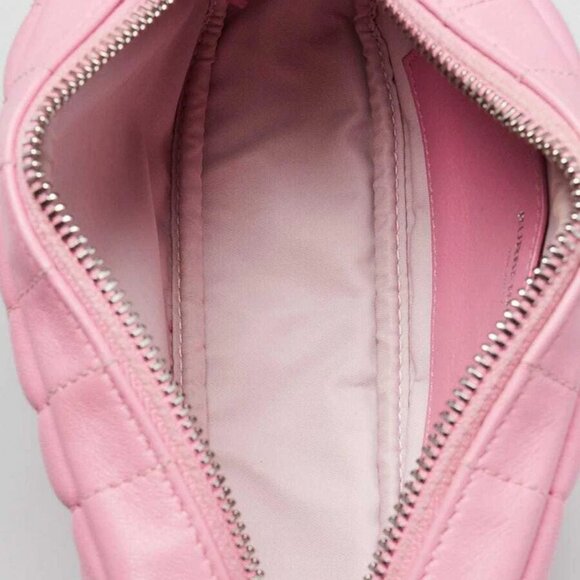 Burberry Primrose Pink Quilted Lambskin Leather Lola Mini Camera Bag - Picture 8 of 12